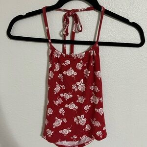 Forever 21 Rose Halter Crop Top